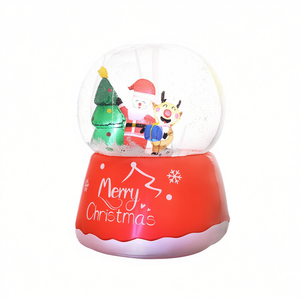 Inflatable <b>Christmas</b> <b>Snow</b> <b>Globe</b> With Santa Reindeer Tree Outdoor Holiday Yard Decoration PVC Material - Product Image 1