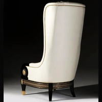 Fauteuil inclinable de luxe à dossier haut en tissu, rembourré blanc, pour salon, chambre ou bureau à domicile, style design classique