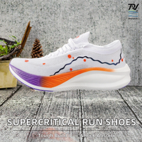 Chaussures de course Marathon à plaque de carbone pleine paume supercritique pour le printemps et l'été, respirantes, légères, haute élasticité, amortissantes