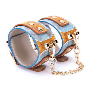 Footcuffs ของเล่นทางเพศสำหรับผู้หญิงชุดทาส3ชิ้นสีดำ BDSM - Product Image 2