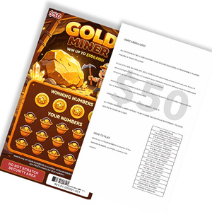 Boletos de Lotería Rasca y Gana con Temática Dorada Personalizados al por Mayor, Servicio de Diseño Gratuito, Impresión Digital - Product Image 2