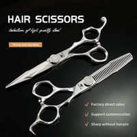 6 pouces en acier inoxydable professionnel barbier coupe de cheveux ciseaux salon de coiffure outils ménage ciseaux amincissants