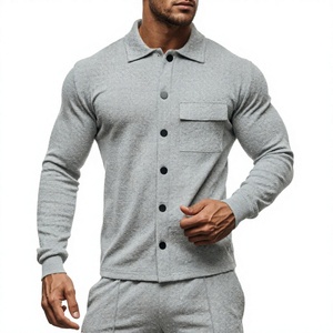 Blouson Bomber Tricoté Personnalisé pour Homme, Col Rabattu, Style Streetwear Américain, Vêtement d'Extérieur Décontracté Printemps-Automne, Vente en Gros OEM - Product Image 4