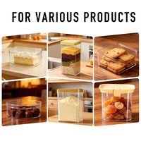 Boîte d'emballage alimentaire en plastique PET pour rouleaux d'œufs, pâtisseries, viande séchée, collations, boîte cadeau transparente rectangulaire, modèle K-02