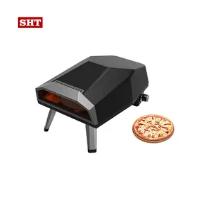 Oven Pizza komersial baja tahan karat portabel kualitas tinggi dijual pembuat Pizza truk makanan penggunaan keluarga otomatis Oven Pizza