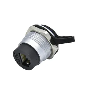 הטוב ביותר מותג rj45 מחברים לעבור דרך רשת ממשק pcb פנל שקע נקבה תקע עמיד למים ethernet rj45 מחבר