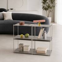 Étagère de rangement moderne en acier inoxydable pour CD et vinyles, support modulaire pour lecteur multimédia, présentoir pour équipement Hi-Fi, vente en gros