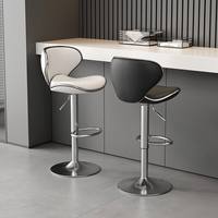 Chaise de bar pivotante moderne en cuir PU pour intérieur, mobilier de bar en gros, chaise de bar rembourrée pivotante en gros