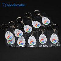 Carte RFID NFC 13,56 MHz personnalisée en couleur, mini-étiquette en PVC époxy avec code QR, porte-clés sans contact pour avis Google