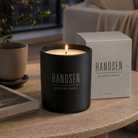 Vente en gros de pots à bougies noirs de haute qualité, 8oz, 10oz, 12oz, 14oz, contenants en verre vides pour bougies, pour l'aromathérapie et la maison