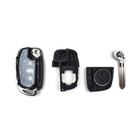 Clé de remplacement pliable à 3 boutons HYN14R avec lame non taillée, coque de clé de voiture, télécommande pour fournitures de serrurier