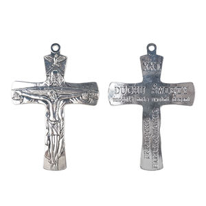 <span class=keywords><strong>Religión</strong></span> católica Espíritu Santo tamaño grande 108*74mm 81*55mm Cruz aleación de plata medalla Jesús Cruz colgante - Product Image 3