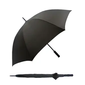 High Quality Big Size Light Weight Strongest Unbreakable Carbon Windproof Manual Open Golf umbrella