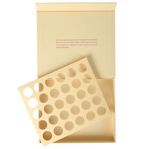 Emballages cadeaux en carton biodégradable et recyclable, adaptés aux aliments, boîtes rigides en papier pour chocolat, avec revêtement en feuille d'or UV mat - Product Image 3