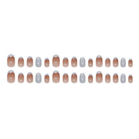 Ongles à presser longue durée, style français, haute qualité, meilleur prix, directement de l'usine, couleurs naturelles, 24 pièces, réutilisables
