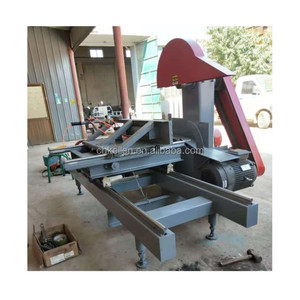 Sierra de cinta horizontal profesional con motor y mesa de carpintería para corte de madera redonda - Product Image 5