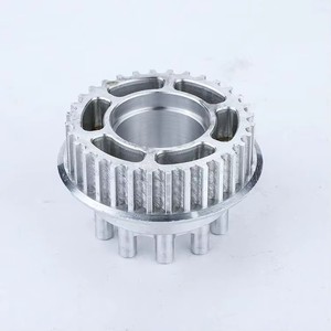 Poulie de distribution en acier inoxydable et aluminium usinée CNC, usinage de précision sur mesure, poulie de courroie synchrone automobile, perçage de goupilles - Product Image 2