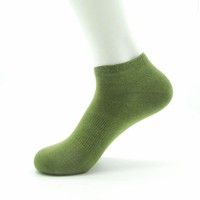 Chaussettes d'été en coton doux pour hommes, respirantes, évacuant l'humidité, coussinets de soutien de la voûte plantaire, antidérapantes.