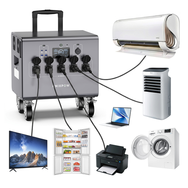 Factory OEM LiFePO4 Solar Generator Portable Power Station 3600W with MPPT Controller for RV Car Camping Backup Home Emergency