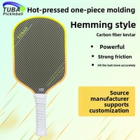 Ensemble de raquettes de pickleball MMF en fibre de carbone Kevlar 16 mm 42 cm, pressées à chaud, intégrées, 220 g, OEM personnalisable, entraînement pour adultes