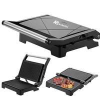 Anbolife Professionnel 2000W Gril Électrique à Ouverture à 180 Degrés, Gril de Contact Sain, Machine à Panini, Presse à Sandwich OEM