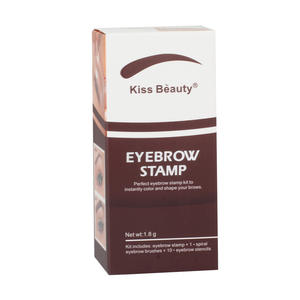 Kit de Plantillas <span class=keywords><strong>para</strong></span> Cejas Kiss Beauty Stay Put All Day Long Wear, Kit de Estampado y Diseño de Cejas en 1 Paso <span class=keywords><strong>para</strong></span> <span class=keywords><strong>un</strong></span> Tatuaje de Cejas Perfecto - Product Image 1
