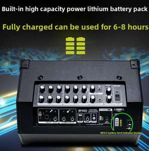 Haut-Parleur <span class=keywords><strong>de</strong></span> <span class=keywords><strong>Rue</strong></span> Performant Bp40 Bp40D, Idéal pour Guitare Acoustique, Chant, <span class=keywords><strong>Saxophone</strong></span> et Clavier Numérique/Basson - Product Image 5