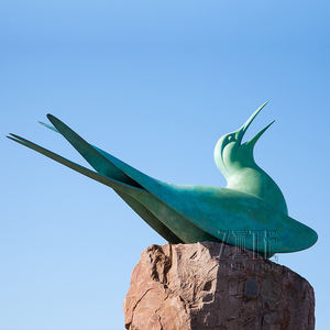 Park Decoratie Antiek Groot Messing Dier Staue Bronzen Vogel Sculpturen Voor Buiten - Product Image 4