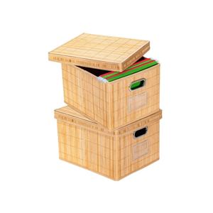 Durabilidad y ahorro de espacio cesta de almacenamiento plegable de bambú natural decoración orgánica del hogar con jacinto de agua al por mayor - Product Image 1