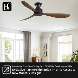 Ventilador de techo LED con luces, 3 aspas de madera maciza, 6 velocidades variables, control remoto - perfecto para comedores y salas de estar - Product Image 5