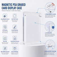 Étui en acrylique magnétique transparent pour cartes gradées, épaisseur 7,8 mm, pour la protection des cartes gradées SGC CGC BGS, marque HY