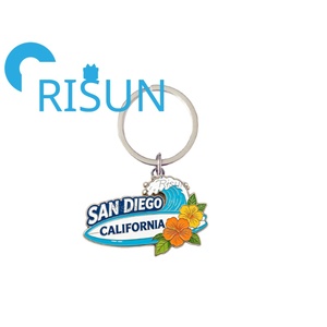 Portachiavi Souvenir Personalizzato all'Ingrosso con Tema Spiaggia di <span class=keywords><strong>San</strong></span> Diego, California: Palma, Surf, Leone Marino - Product Image 2