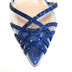 Escarpins pour femmes 2025 Nouveaux Sandales transparentes à brides croisées style féerique à bout pointu et boucle ouverte Chaussures d'été à talons hauts - Product Image 3