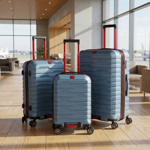 3pcs Set <strong>Customization</strong> Trolley Suitcase ABS Hard Shell <strong>Luggage</strong> Manufacturer Expandable Iron Handle Maletas De Viaje Valija - Product Image 1