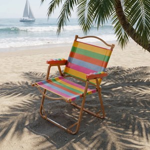 Ultra Light Foldable Metal Beach <b>Chair</b> Rainbow Design Breathable Massage Outdoor Leisure Picnic Wholesale - Product Image 1