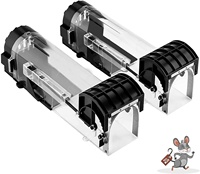 Piège à souris écologique et humain à ressort à fermeture automatique pour une utilisation en intérieur/extérieur toute l'année dans la cuisine, le bureau, la salle de bain
