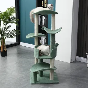 Grosir penjualan terlaris disesuaikan ukuran besar kayu hewan peliharaan rumah menara Kondominium pohon kucing - Product Image 5