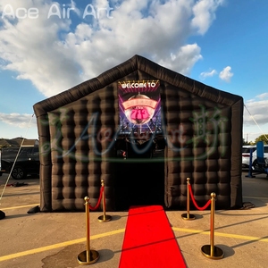 Carpa Inflable Negra Personalizada para Discoteca con Cortina en la Puerta, Carpa Inflable Cúbica para Eventos y Fiestas al Aire Libre para Alquiler - Product Image 3