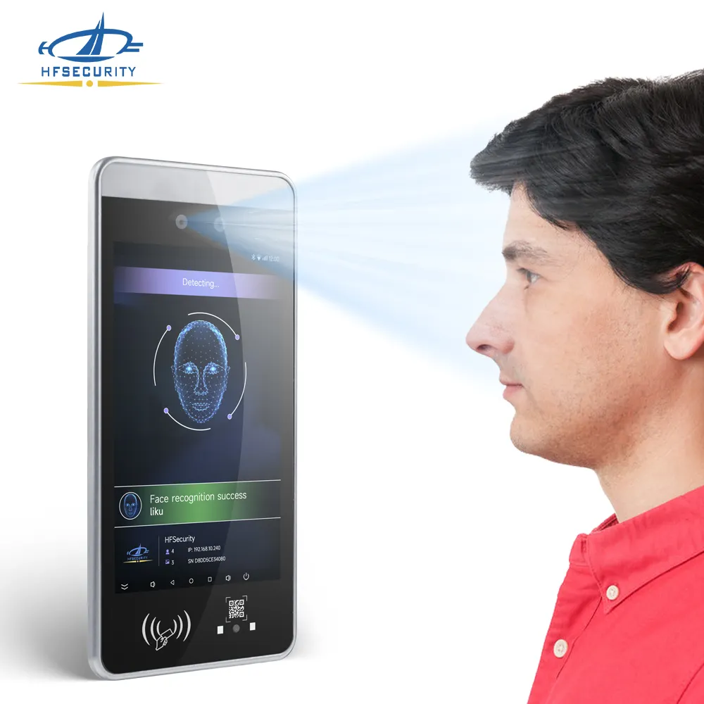Устройство для распознавания лиц и удостоверения личности с биометрическим сканером отпечатков пальцев, облачное веб-программное обеспечение (HF-RA08)