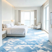 Tapis de chambre en nylon pour projet de rénovation d'hôtel, ignifuge, silencieux, résistant à l'usure, motif personnalisé, échantillon gratuit, directement de l'usine