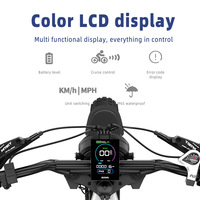 Moto tout-terrain rétro de plage avec batterie au lithium, 20 pouces, 52V, 1500W, suspension intégrale, pneus larges, moto électrique tout-terrain, entrepôt UE/États-Unis
