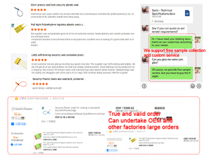 Sellos <span class=keywords><strong>de</strong></span> Plástico Numerados <span class=keywords><strong>de</strong></span> Alta Durabilidad, Desechables y a Prueba <span class=keywords><strong>de</strong></span> Manipulación para Contenedores, Carga y Medidores <span class=keywords><strong>de</strong></span> Electricidad - Product Image 6