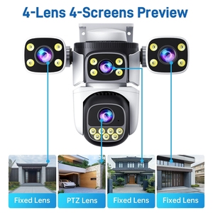 Caméra CCTV intelligente sans fil PTZ <span class=keywords><strong>extérieure</strong></span> 12Mp, système de sécurité IP Wifi à 4 objectifs, système de sécurité domestique, connectée au téléphone mobile - Product Image 4