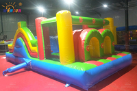 Parcours d'obstacles gonflable WINSUN en PVC certifié CE, sans plomb, imperméable, ignifuge, usage commercial, pour les 5 ans et plus, avec toboggans, modèle WSP-325