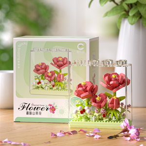 Ewige Baustein Blumen Baustein Blumen Pflanzen Kinder Baustein Spielzeug Kompatibel mit anderen - Product Image 6