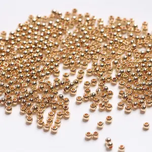 14k Gold Soild Wholesale Waist Beads No Fade Gold Jewelry Beads For Jewelry Making bracelets