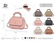 Sac à main ovale pour femme en microfibre et cuir synthétique Saffiano avec fermeture à rabat, style classique pour la vie quotidienne - Product Image 1