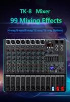 Console de mixage audio professionnelle GAX-TK4 à 4 canaux disponible pour la diffusion en direct à la maison