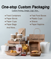 RTS Récipient de fast-food personnalisé boîtes d'emballage pour restaurant à emporter boîtes à lunch en papier kraft brun snack-alimentaire à emporter