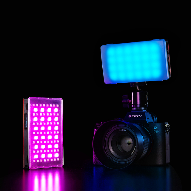 TOLIFO Mini LED Video Light HF-96RGB Portable Pocket Size RGB Panel 4000mAh 3.7V on Camera Light for Video Photography Shooting